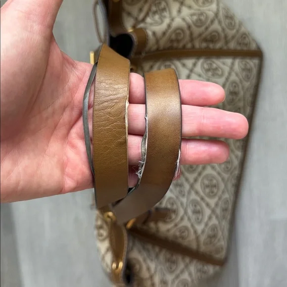 Tory Burch T Monogram Jacquard Drawstring Tote - Hazel - Picture 10 of 12